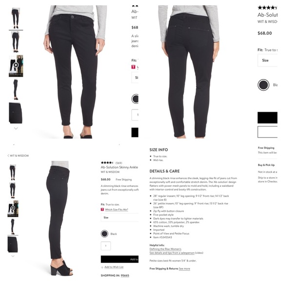 Wit & Wisdom Denim - Skinny ankle jeans